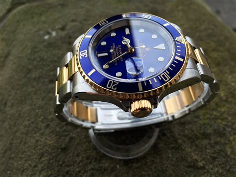 gold rolex blue dial|rolex submariner date watch.